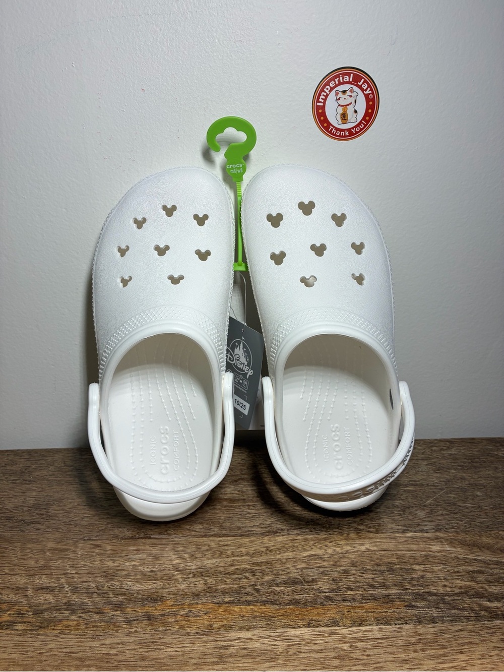 Disney Parks White Mickey Crocs